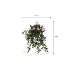 Mica Decorations Petunia Hangende Kunstplant in Bloempot Roze