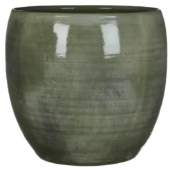 Mica Decorations Plantenpot - groen - keramiek - 33 x 31 cm