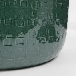 Mica Decorations Plantenpot - keramiek - groen - 28 x 23 cm