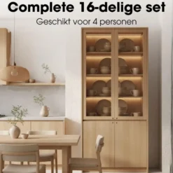 Mica Decorations Racco Serviesset 4 Persoons - Beige