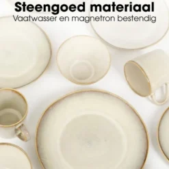 Mica Decorations Racco Serviesset 4 Persoons - Beige