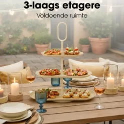 Mica Decorations Rama Etagère – L48 x B20 x H55 cm – Crème