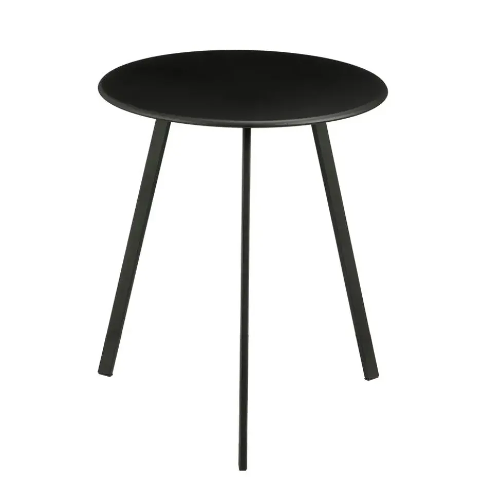 Mica Decorations Seatle Bijzettafel Zwart - h45xd38cm