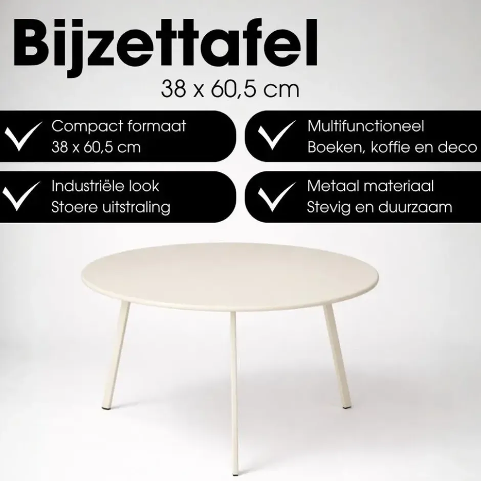 Mica Decorations Seatle Bijzettafel Rond voor Buiten