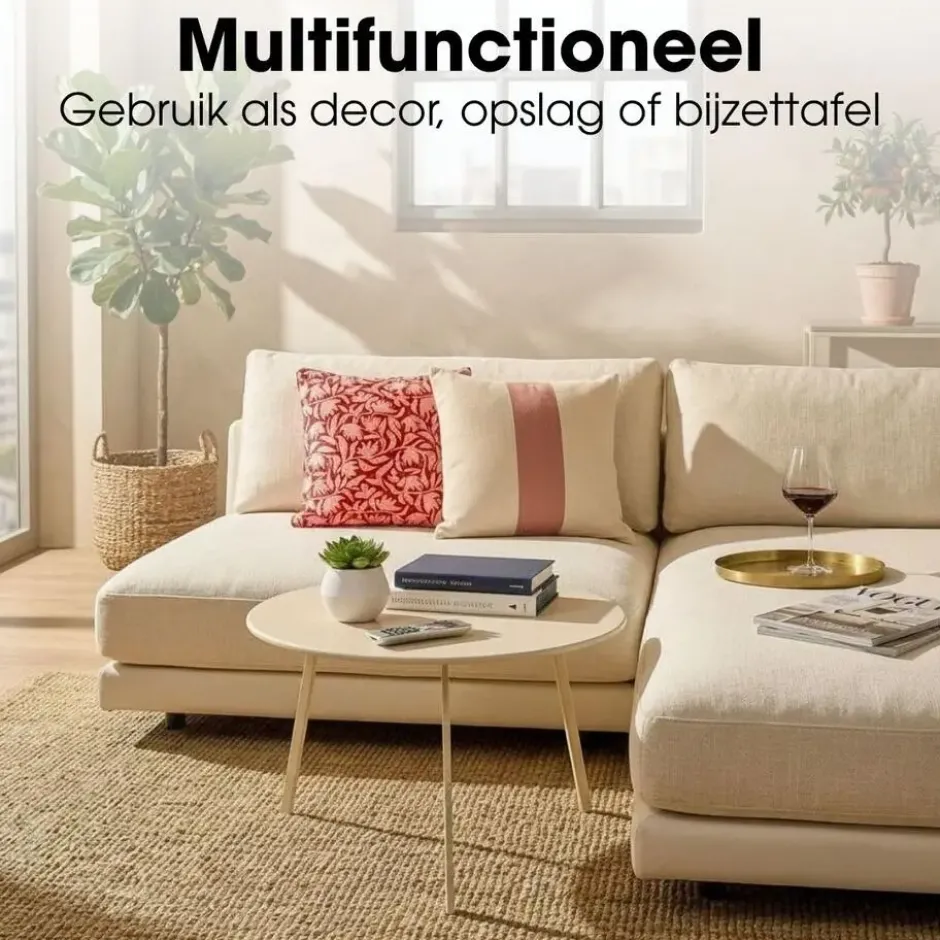 Mica Decorations Seatle Bijzettafel Rond voor Buiten