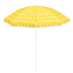 Mica Decorations Strandparasol - H180 x Ø160 cm - Geel