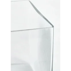 Mica Decorations Vaas - accubak - transparant - glas - 20 cm