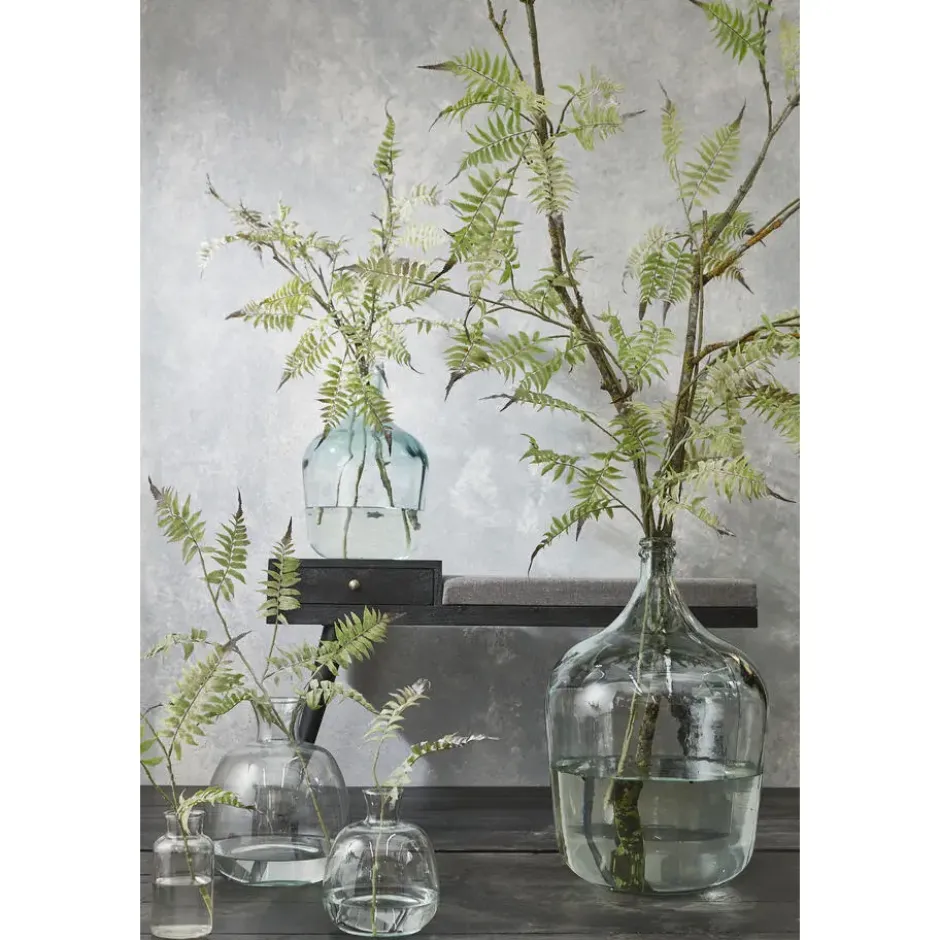 Mica Decorations Vaas Diego - flessenhals - gerecycled glas - 42 cm
