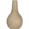 Mica Decorations Vaas - hout - bolvormig - 16 x 28 cm