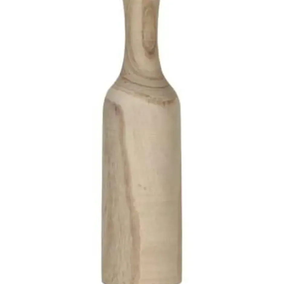 Mica Decorations Vaas - hout - bruin - 14 x 47 cm