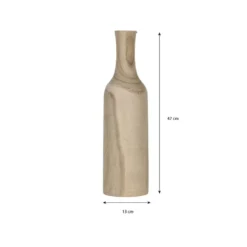 Mica Decorations Vaas - hout - bruin - 14 x 47 cm