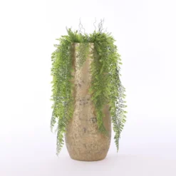 Mica Decorations Vaas - keramiek - flakes - goud - D21 x H55 cm