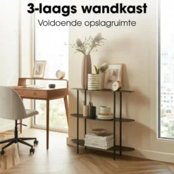 Mica Decorations Wandrek – 90 x 28 x 81 cm – Zwart