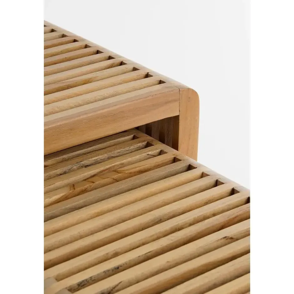 Mica Decorations Yonker Plantentafel - Set van 3 - Bruin