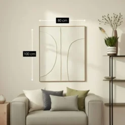Mica Wanddecoratie Beige 100x80 cm