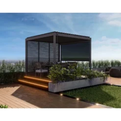 Mirador Deluxe terrasoverkapping 300 x 300 cm antraciet