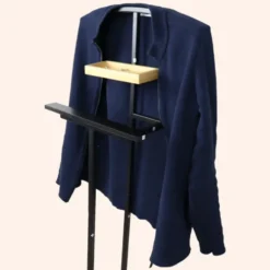 MISOU Dressboy Kledingstandaard Kledinghouder Zwart 114 cm Bamboe en metaal