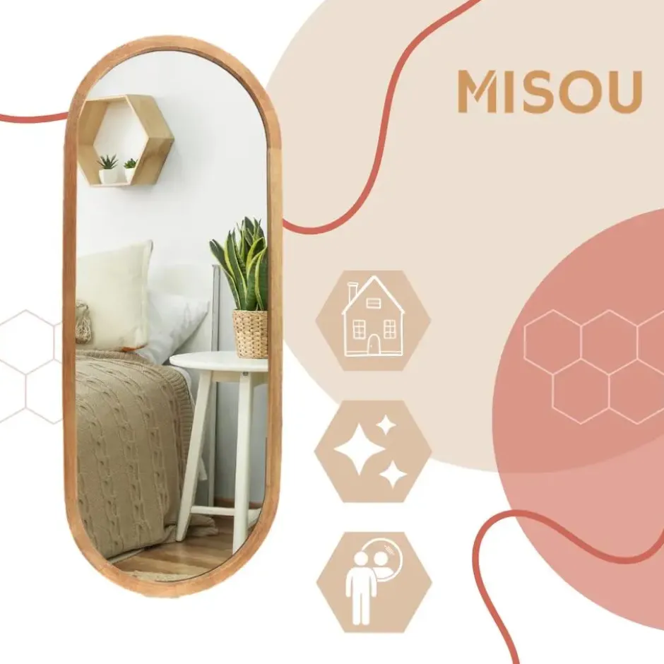MISOU Passpiegel hangend Lola - Bruin