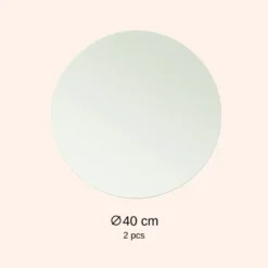 MISOU Plakspiegel Zelfklevende Spiegel Rond Set van 2 40x40cm