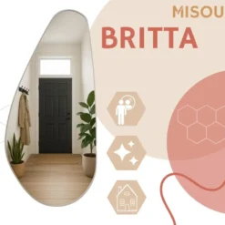 MISOU Spiegel Organische Vorm Britta - Zilver
