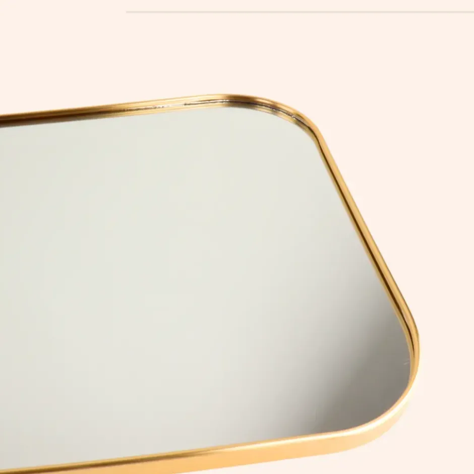 MISOU Spiegel Passpiegel Goud Ovaal Hangend 115cm Glas Spiegels