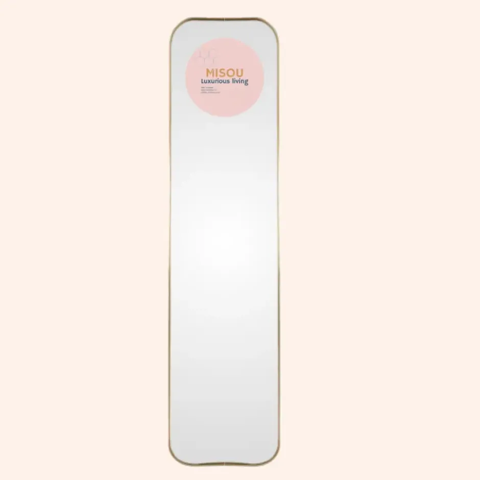MISOU Spiegel Passpiegel Goud Ovaal Hangend 115cm Glas Spiegels
