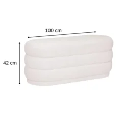 MISOU Teddy Poef Cozy - Wit