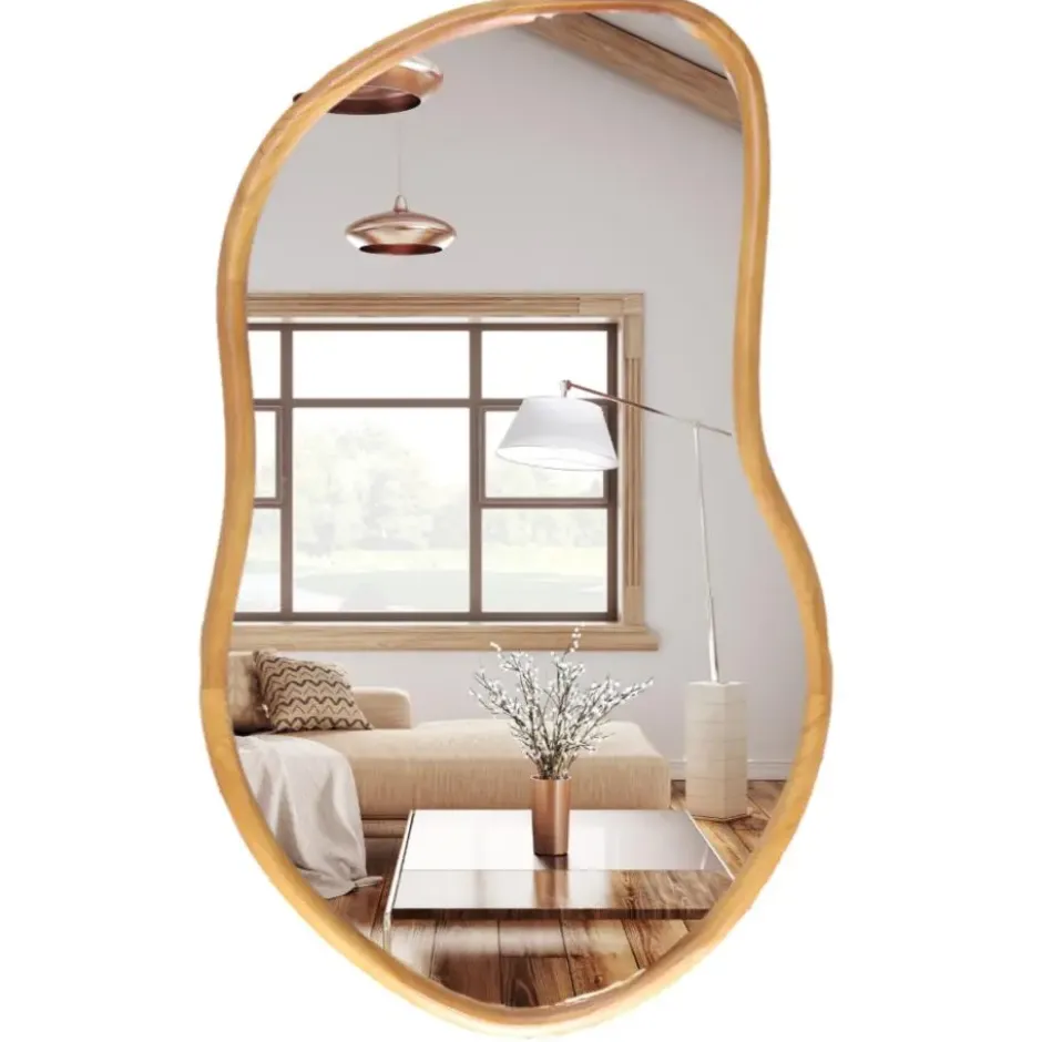 MISOU Wandspiegel Hout Amy - Transparant
