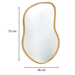 MISOU Wandspiegel Hout Amy - Transparant