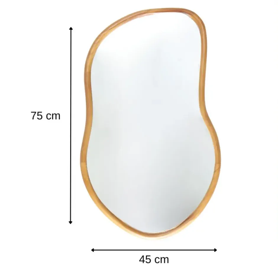 MISOU Wandspiegel Hout Amy - Transparant
