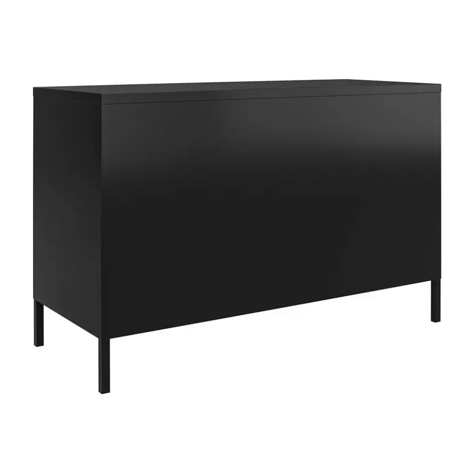 Mission District - Dressoir met 2 deuren en zwart metaal