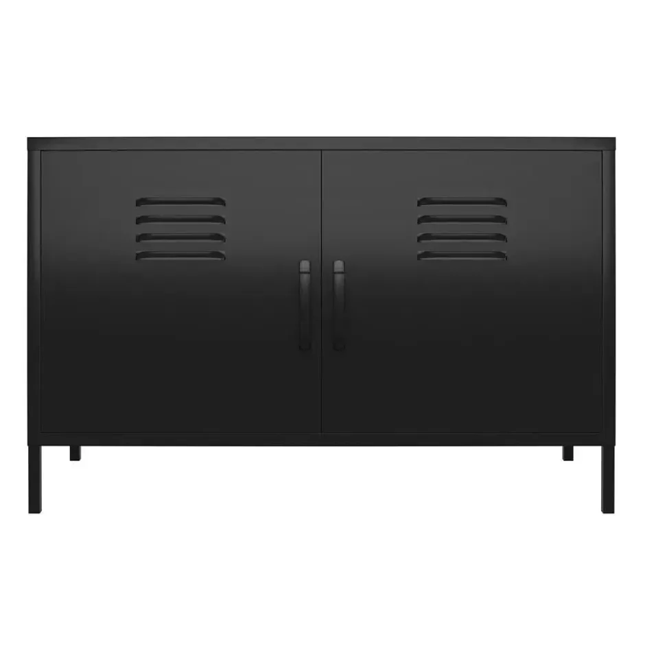 Mission District - Dressoir met 2 deuren en zwart metaal