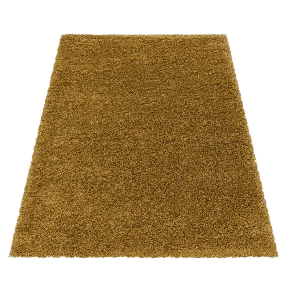 Monaco Soft Shaggy Hoogpolig Vloerkleed Goud Geel - 300x400 CM