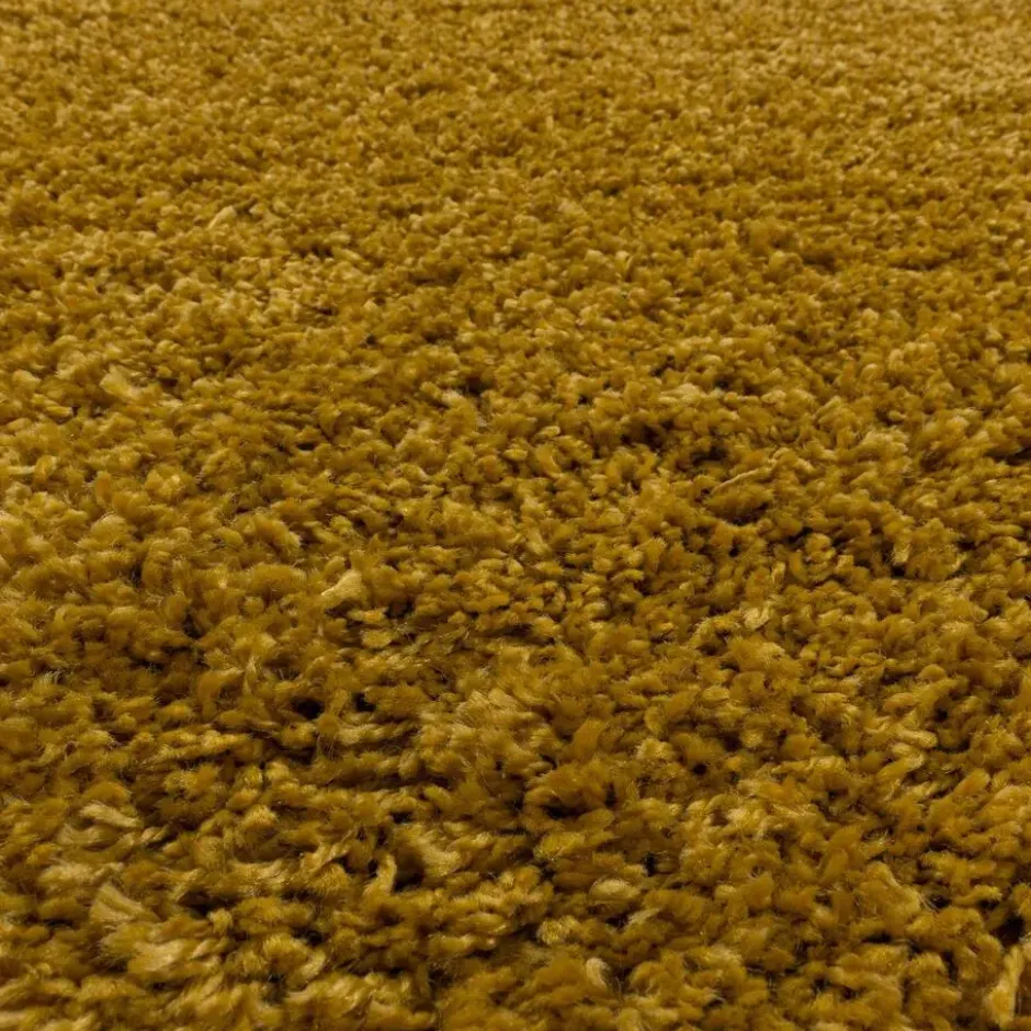Monaco Soft Shaggy Hoogpolig Vloerkleed Goud Geel - 300x400 CM