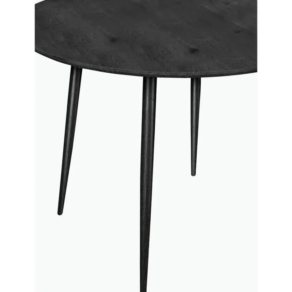 Monza - Ronde eettafel Ø100 cm voor 4 personen in zwart MDF