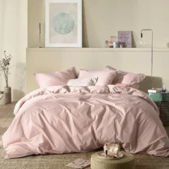 Moodit Dekbedovertrek Basil Pearl Pink - Tweepersoons - 200 x 220 cm - Katoen