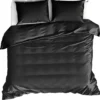 Moodit Dekbedovertrek Basil Black - Lits Jumeaux - 240 x 220 cm - Katoen