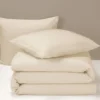 Moodit Dekbedovertrek Freya Cream - Lits Jumeaux - 240 x 220 cm - Katoen Flanel