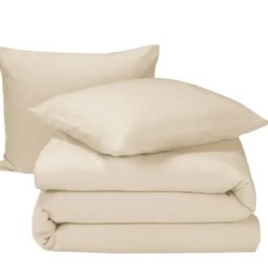 Moodit Dekbedovertrek Freya Cream - Lits Jumeaux - 240 x 220 cm - Katoen Flanel