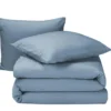 Moodit Dekbedovertrek Frey Stone Blue - Tweepersoons - 200 x 220 cm - Katoen Fla