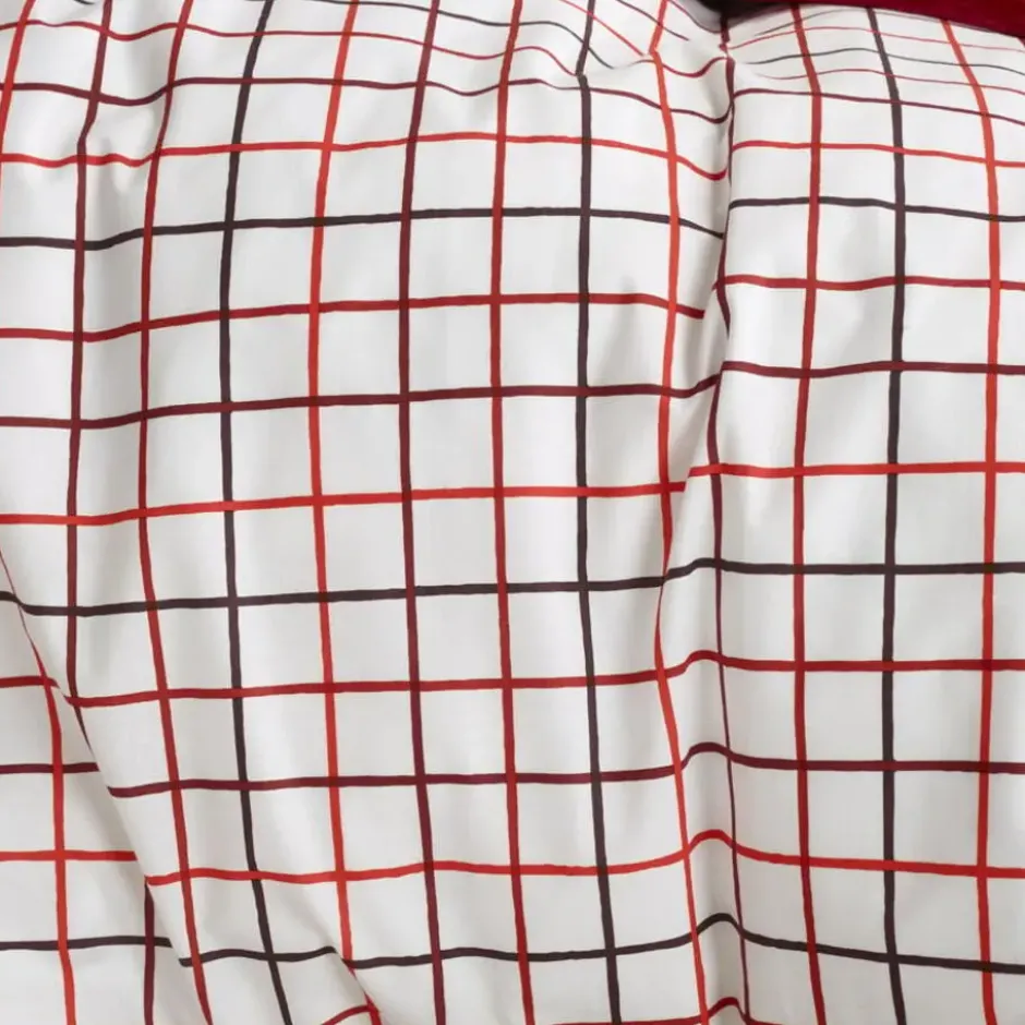 Moodit Dekbedovertrek Odil Rhombus Ruby Red - 200 x 200/220 + 2x 60 x 70 cm