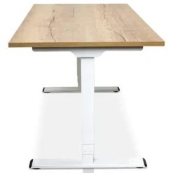 MRC COMFORT elektrisch ARBO zit-sta bureau - 180x80cm - wit - robuust eiken