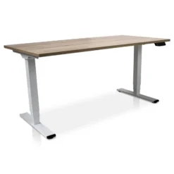 MRC COMFORT elektrisch ARBO zit-sta bureau - 160x80cm - wit - midden eiken