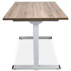 MRC COMFORT elektrisch ARBO zit-sta bureau - 160x80cm - wit - midden eiken