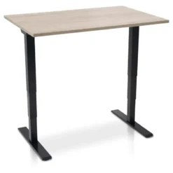MRC COMFORT Set - Zit-sta bureau + stoel - 140x80 - midden eiken