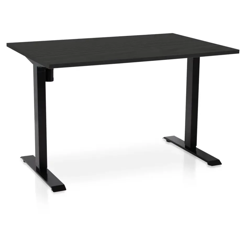 MRC EASY elektrisch ARBO zit-sta bureau - 120x80cm - zwart - zwart eiken