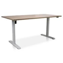 MRC EASY elektrisch ARBO zit-sta bureau - 160x80cm - wit - midden eiken