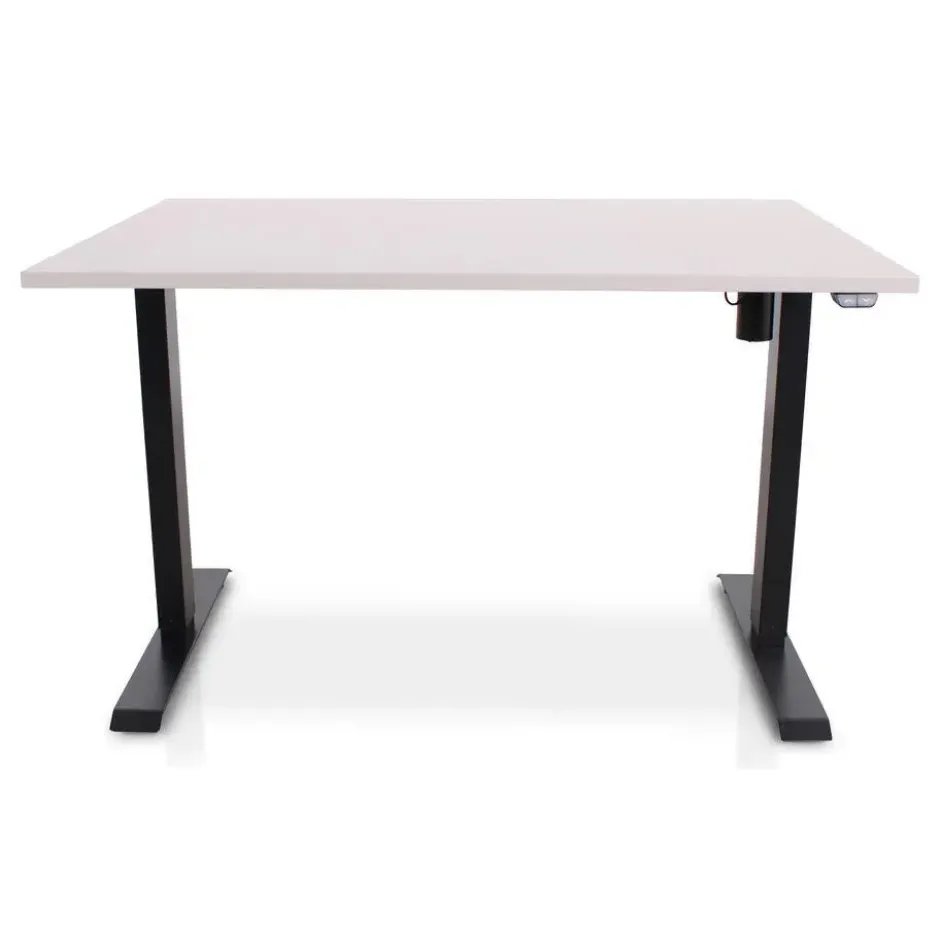 MRC EASY Zit-Sta Bureau – Elektrisch Verstelbaar – 120x80 cm – Blad Sand Grey