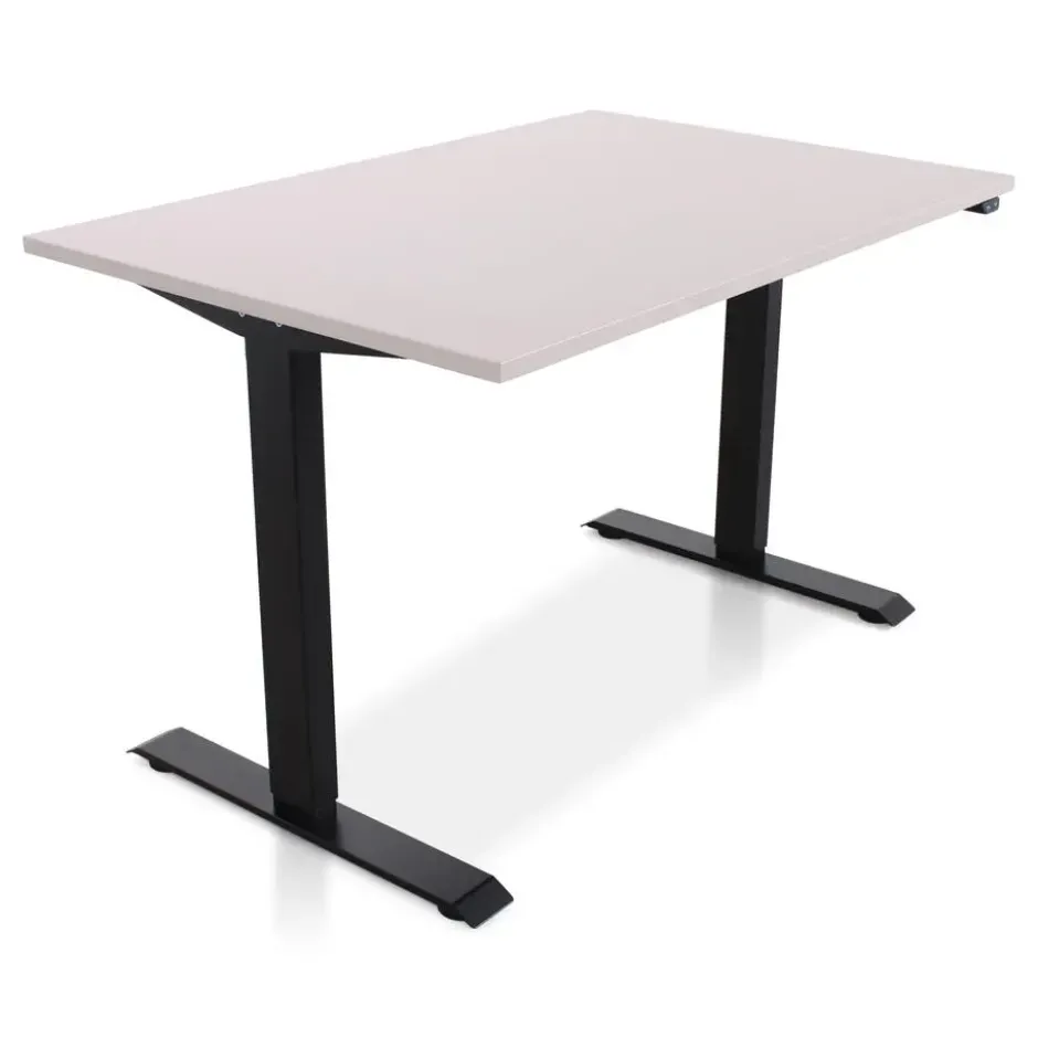 MRC EASY Zit-Sta Bureau – Elektrisch Verstelbaar – 120x80 cm – Blad Sand Grey