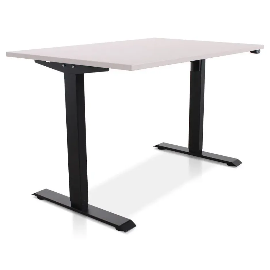 MRC EASY Zit-Sta Bureau – Elektrisch Verstelbaar – 120x80 cm – Blad Sand Grey